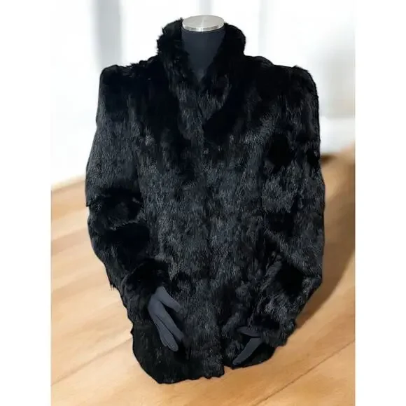 Vintage 1980’s Somerset Furs of Los Angeles Rabbit Fur Coat Size Medium - Picture 2 of 14